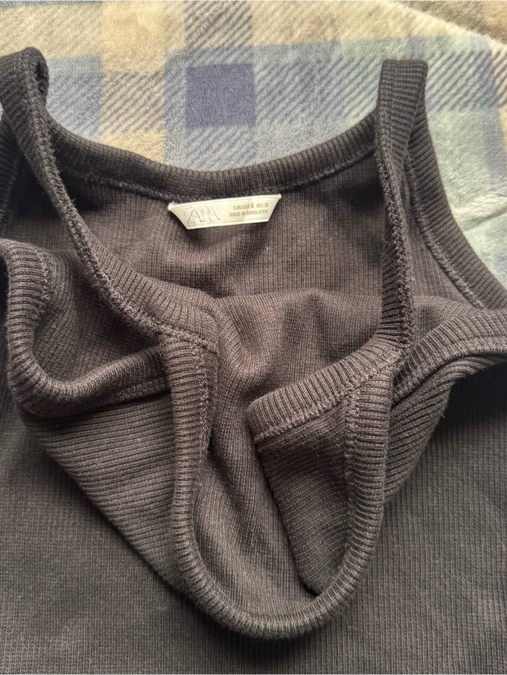 Zara Halter Ribbed Top - Picture 9 of 11